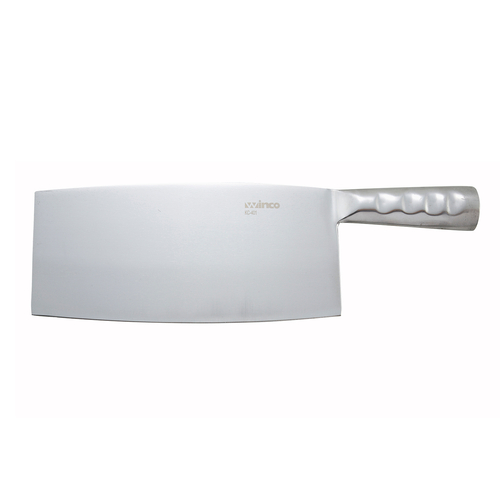 Winco KC-401 Chinese Cleaver, Steel Hdl, 8-1/4'' x 4''W Blade