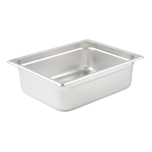 Winco SPJL-204 Anti-jam Steam Pan, Half-size, 4'', 25 Ga S/S