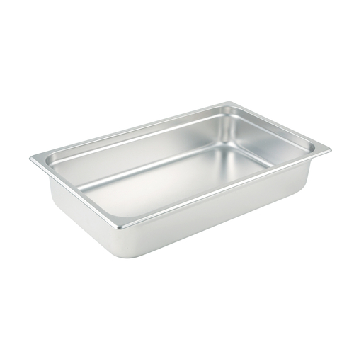 Winco SPJL-104 Anti-jam Steam Pan, Full-size, 4'', 25 Ga S/S