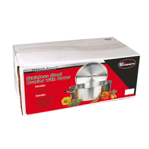Winco SSLB-30 30qt S/S Brazier, Induction-Ready