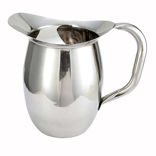 Winco  WPB-3C  3qt Bell Pitcher w/Ice Catcher, S/S