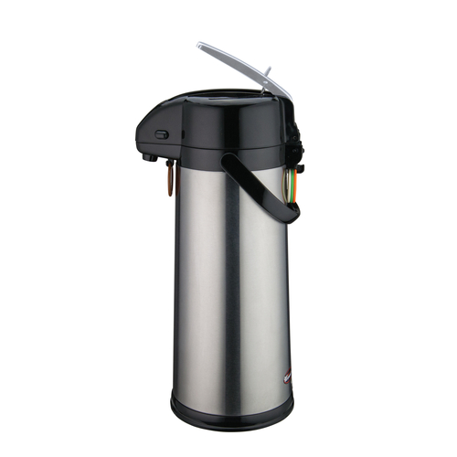 Winco AP-835 3L Glass Lined Airpot w/Lever Top, S/S Body