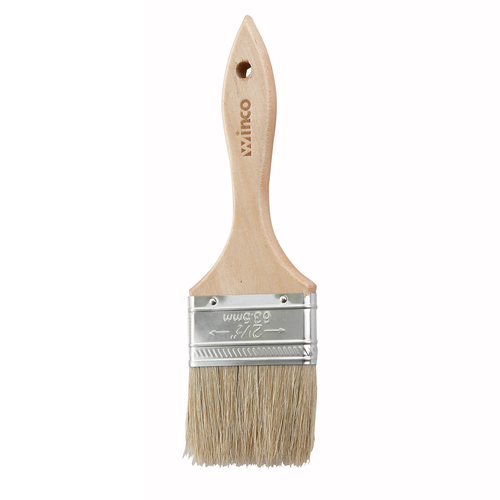 Winco WBR-25 Pastry Brush, Boar Bristle, 2-1/2'' Wide