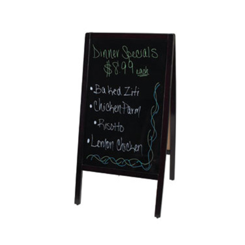 Winco MBAF-3 Marker Board, A-Frame, 39-1/2'' x 20-14'', Mahogany