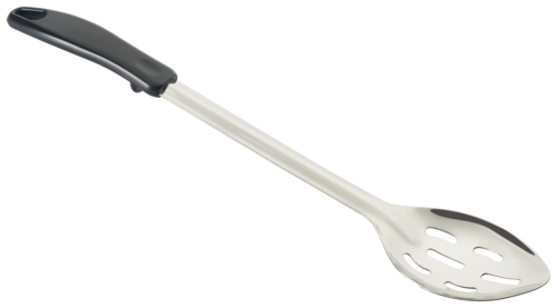 Winco BHSP-15 15'' Slotted Basting Spoon, Stop Hook Bakelite Hdl, S/S