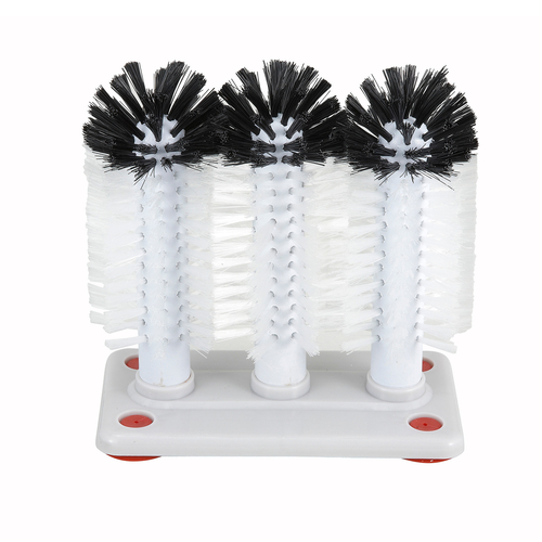 Winco GWB-3 Glass Brush Set, Plastic Base, 3 Brushes