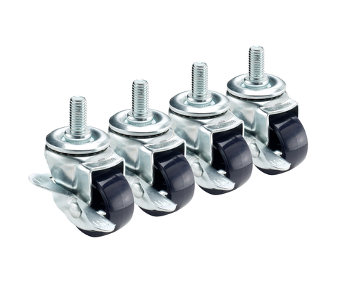 Krowne Metal  28-139S  Low Profile Stem Caster, 1/2''-13 x 1'' Threaded, 2'' diameter, raises equipment height 3''
