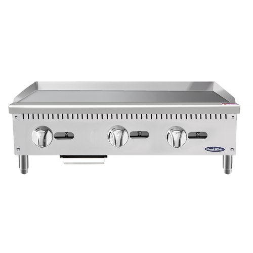 Atosa ATMG-36 Countertop Manual 36'' Griddle, Natural Gas, 90k BTU
