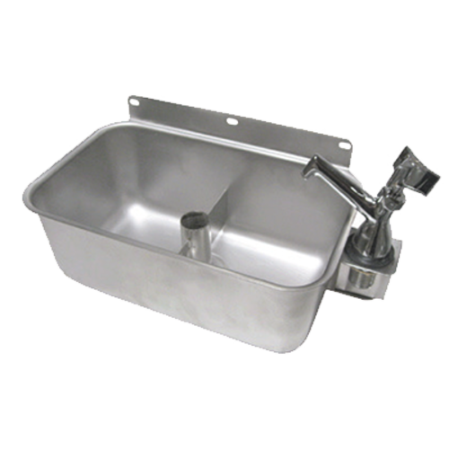 GSW USA HS-DSREG Dipper Well Sink, table mount, 9-1/2''W, drain with 1'' threads, includes faucet, stainless steel
