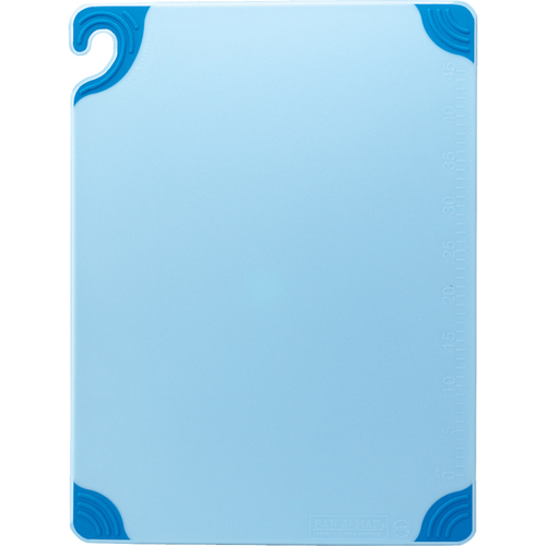 CFS Brands CBG182412BL Saf-T-Grip Cutting Board with hook, 18'' x 24'' x 1/2'', co-polymer, blue