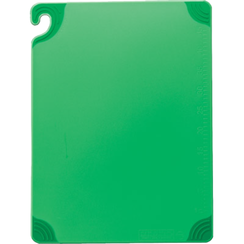 CFS Brands CBG182412GN Saf-T-Grip Cutting Board with hook, 18'' x 24'' x 1/2'', co-polymer, green