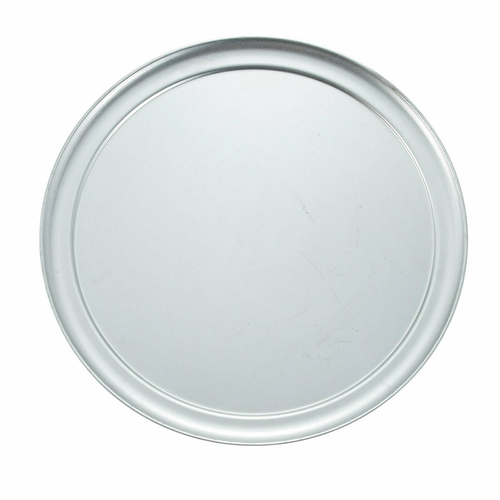 Winco  APZT-10  10'' Wide Rim Pizza Tray, Alu