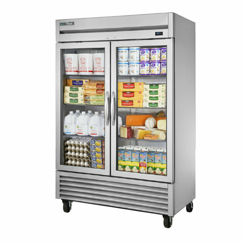 True Mfg. - General Foodservice T-49G-HC~FGD01 Two Section Glass Doors Reach-in Refrigerator, 54.13''W, 115v
