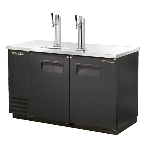 True Mfg. - General Foodservice TDD-2-HC Draft Beer Cooler, 58.88''W, (2) 1/2 keg capacity, (2) Columns, 115v