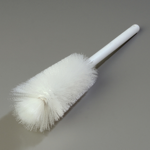 CFS Brands 4046702 Sparta Quart Bottle Brush, 16'' long, 3'' dia. brush head, soft wire polyester bristles, plastic handle, white
