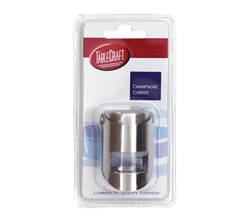 TableCraft Products H398 Champagne Bottle Sealer, Stainless Steel, Packaged