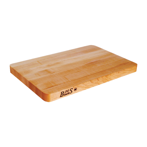 John Boos 211 Chop-N-Slice Wood Cutting Board, 10''W x 5''D x 1'' thick, Hard Rock Maple