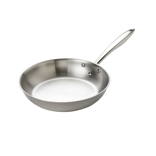 Browne USA Foodservice 5724093 Fry Pan, 9-1/2'' dia. x 2''H, induction, tri-ply stainless steel with aluminum core