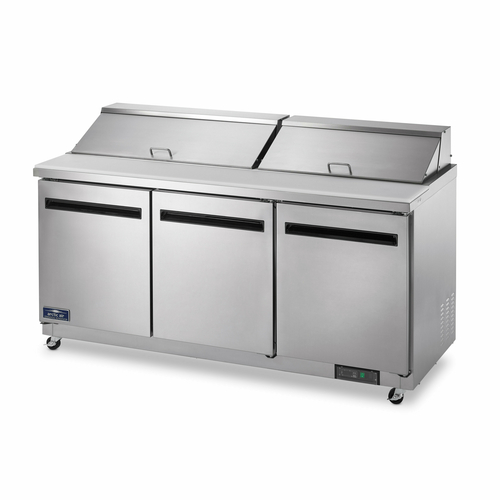 Arctic Air AMT72R Mega Top Sandwich/Salad Prep Table, three-section, 71-1/2'' W