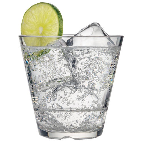 Drinique CAL-RK-CLR-24 Caliber Rocks Glass 9.5 oz. - CLEAR, (H 3-1/2'', T 3-1/2'', D 3-1/2'', B 2-1/4'') - Image 2