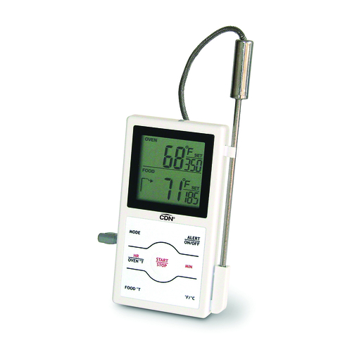 CDN DSP1-S Dual-Sensing Probe Thermometer/Timer - Silver