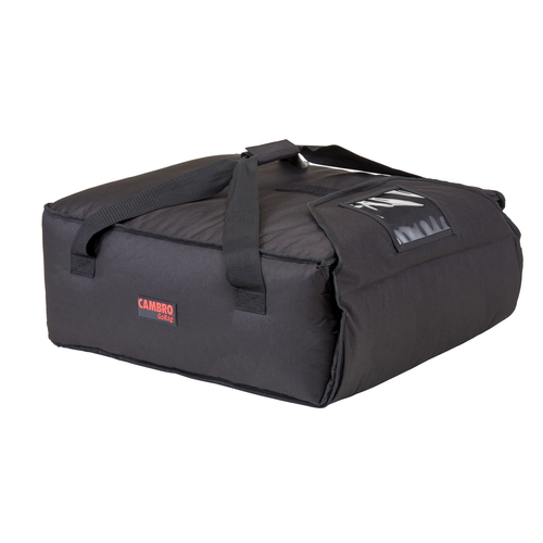 Cambro  GBP318110  GoBag Pizza Delivery Bag, 17-1/2'' x 20'' x 7-1/2'', (3) 18'' or (4) 16'' pizza capacity, high density insulation, black