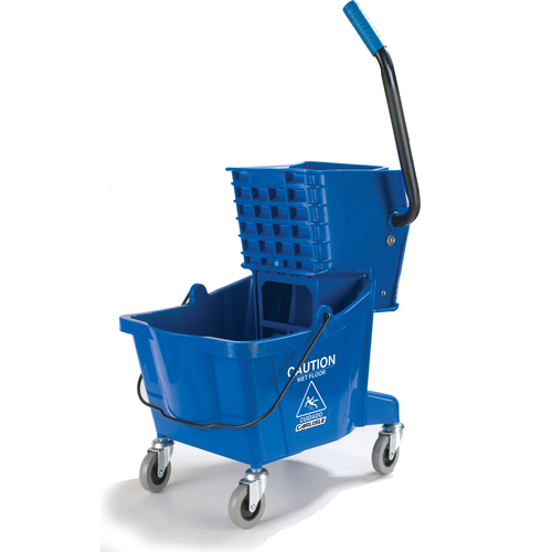 CFS Brands 3690814 Mop Bucket Combo, 26 qt., with side press wringer, BLUE