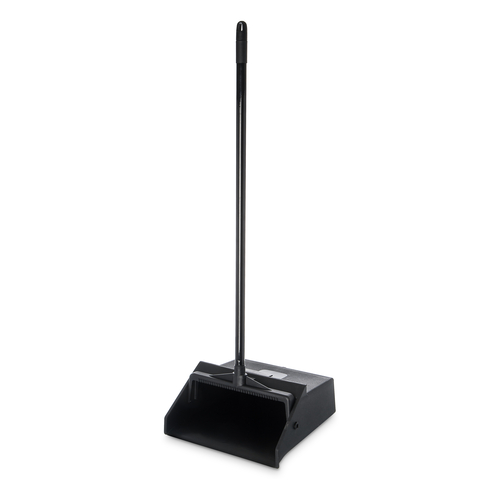 CFS Brands 36141003-1 Flo-Pac Duo-Pan Lobby Dust Pan, 12'' wide, metal handle, plastic, black