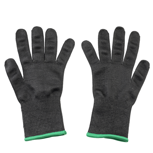 TableCraft Products 11209 Cut Resistant Glove, medium, black with green cuff, pair of 2