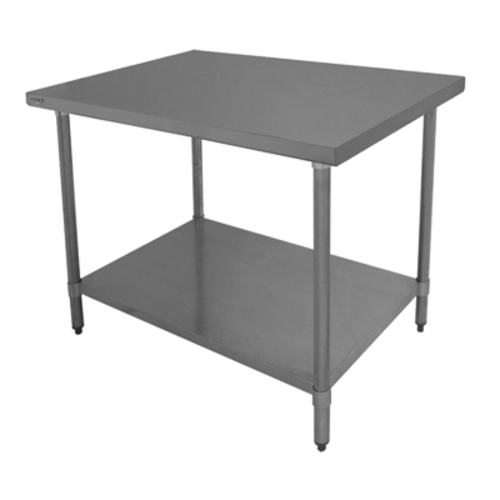 GSW USA WT-EP3018 Work Table, 18''W x 30''D x 35''H, 18/430 stainless steel top and undershelf, galvanized legs