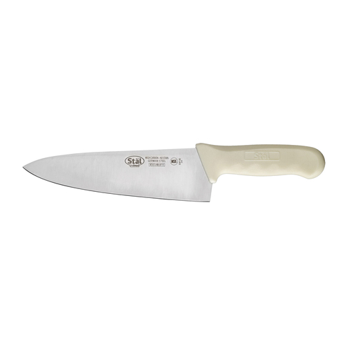 Winco  KWP-80  Stal, 8'' Cook's Knife, White PP Hdl