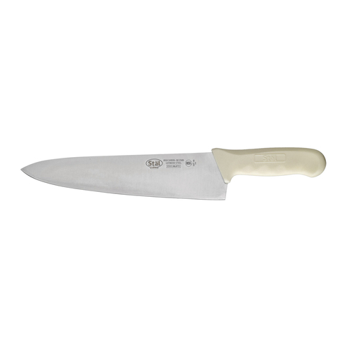 Winco  KWP-100  Stal, 10'' Cook's Knife, White PP Hdl