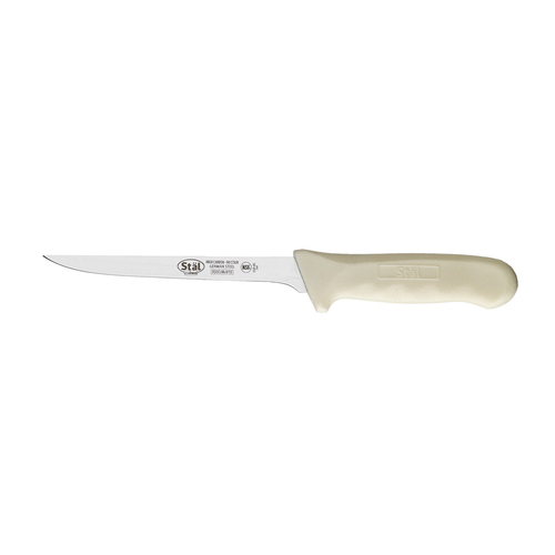 Winco  KWP-61  Stal, 6'' Boning Knife, White PP Hdl, Narrow
