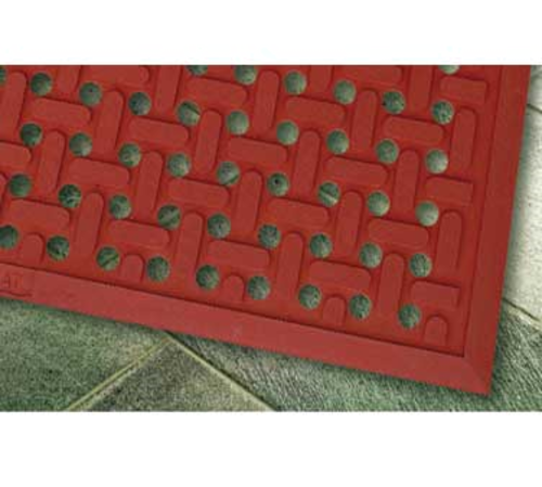 Cactus Mat 2540-R35 Red VIP Guardian Anti-Fatigue Rubber Mat, 3' x 5', 1/4'' thick