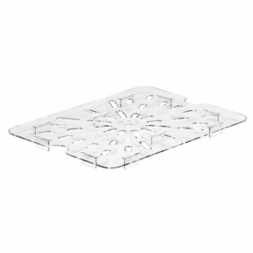 Cambro 20CWD135 Camwear Drain Shelf, 1/2 size., fits 22CW, 24CW, 26CW & 28CW, polycarbonate, clear