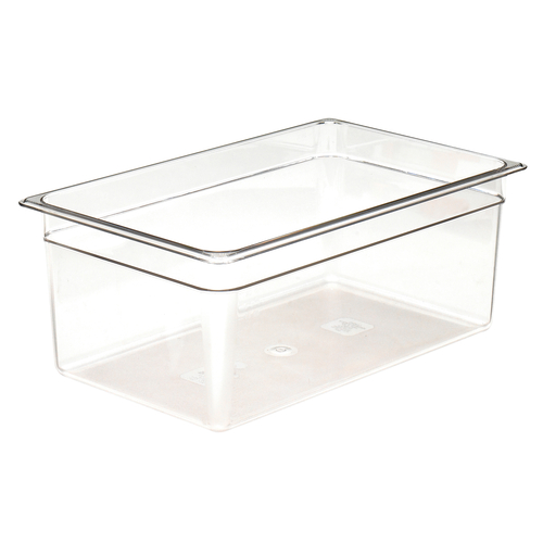 Cambro 18CW135 Camwear Food Pan, 27 qt., 8'' deep, full size, polycarbonate, clear