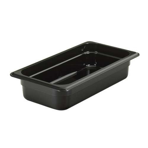 Cambro 32CW110 Camwear Food Pan, 2.5 qt., 2-1/2'' deep, 1/3 size, polycarbonate, black