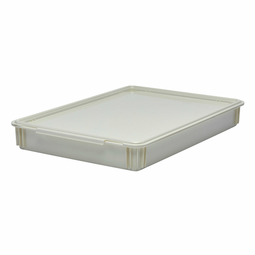 Cambro DB18263CW148 Camwear Pizza Dough Box, 26''L x 18''W x 3''D, polycarbonate, white