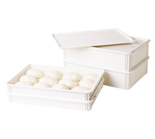 Cambro DBC1826CW148 Camwear Pizza Dough Box Cover, 26''L x 18''W, white, polycarbonate