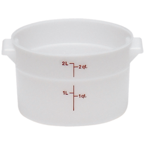 Cambro RFS2148 Storage Container, round, 2 qt., natural white, polyethylene