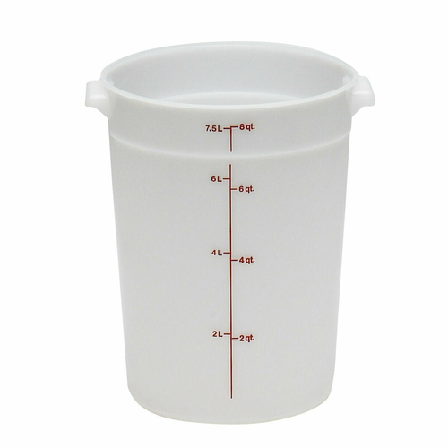 Cambro RFS8148 Storage Container, round, 8 qt., natural white, polyethylene