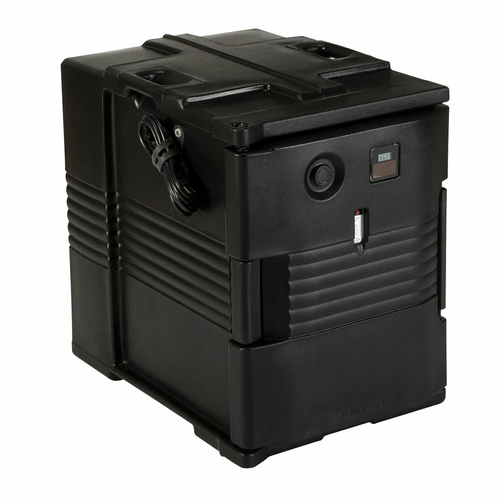 Cambro UPCH400110 Electric Heated Ultra Pan Carrier, front loading, polyurethane insulated, holds food pans, 110v, black