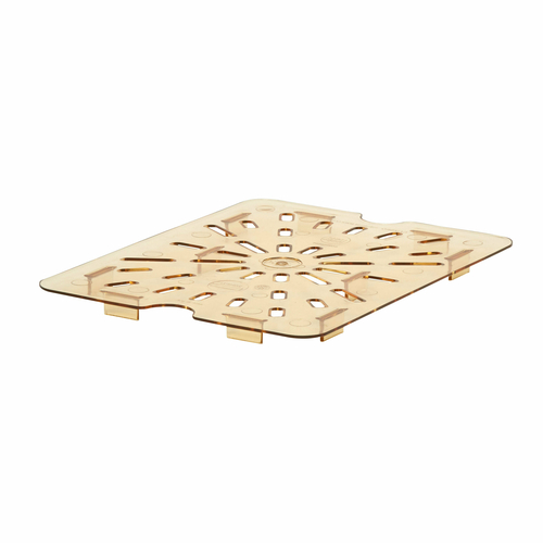 Cambro 20HPD150 H-Pan Drain Shelf, 1/2 size, amber, NSF