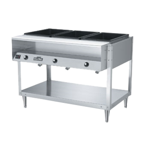 Vollrath  38119  ServeWell Hot Food Table, 5 wells with drains, 76''W, 208-240v, NEMA 6-30P