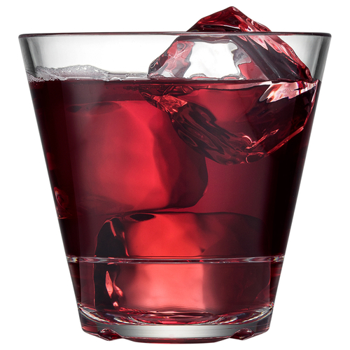 Drinique CAL-DR-CLR-24 Caliber Double Rocks Glass 12 oz. - CLEAR, (H 3-3/4'', T 3-7/8'', D 3-7/8'', B 2-3/8'') - Image 2