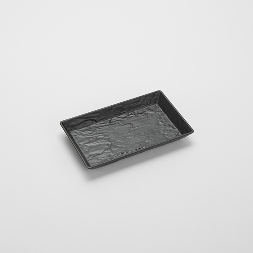 American Metalcraft  FSMEL12  MELAMINE TRAY, REC., FAUX SLATE, BLK., 12''L country of origin-CHINA