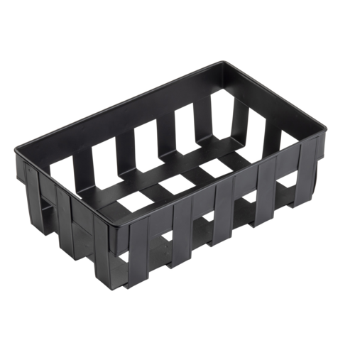 TableCraft Products  11694  Forge Collection Basket, 10-1/4''W x 6-1/2''D x 3-1/8''H, galvanized steel