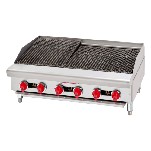 American Range ARSRB-48 Countertop Charbroiler, 48''W, Natural Gas, 120K BTU