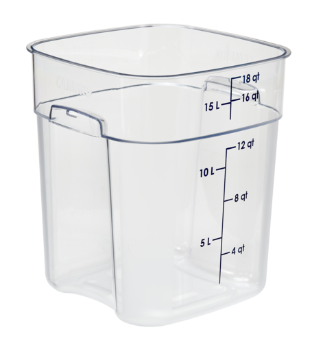Cambro 18SFSPROCW135 CamSquare FreshPro Food Container, 18 qt., polycarbonate