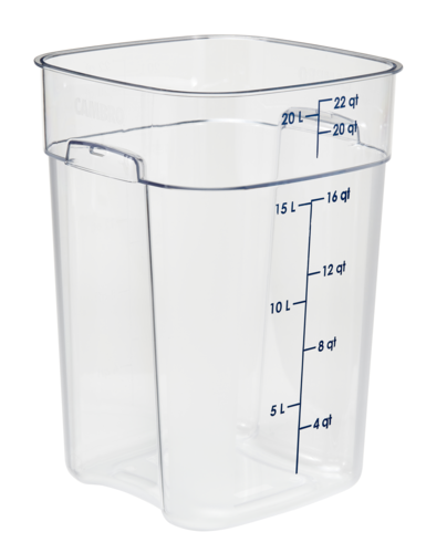 Cambro 22SFSPROCW135 CamSquare FreshPro Food Container, 22 qt., polycarbonate